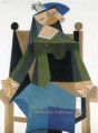 Femme assise dans un fauteuil 5 1941 Cubisme